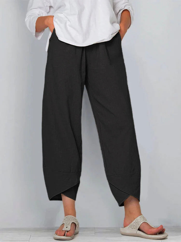 Pantalons décontractés unis à la cheville