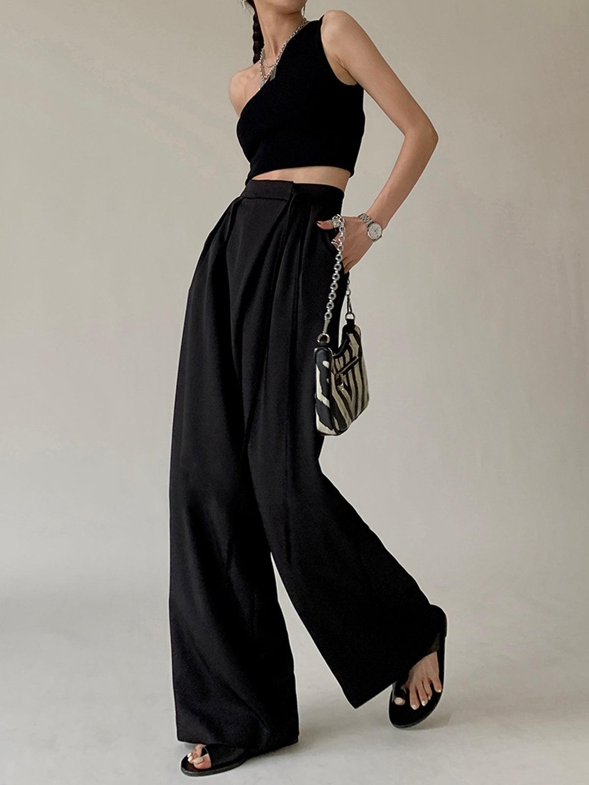 Large Fluid Trousers with Belted Waist