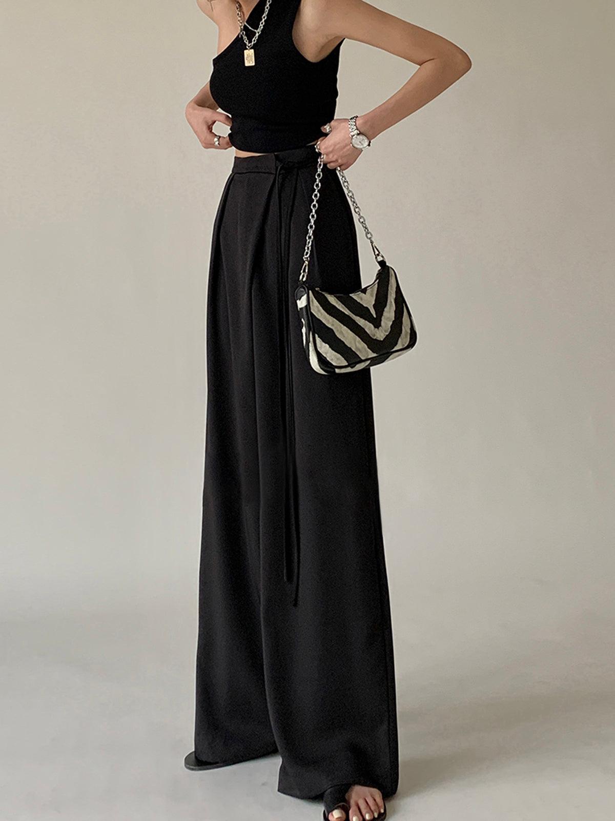 Large Fluid Trousers with Belted Waist