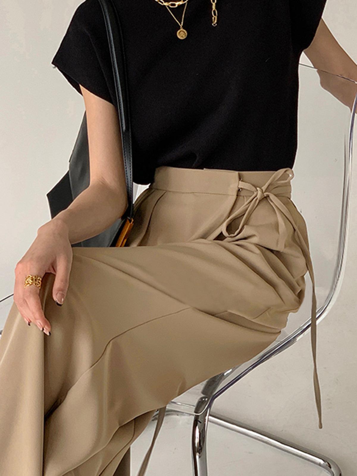 Large Fluid Trousers with Belted Waist
