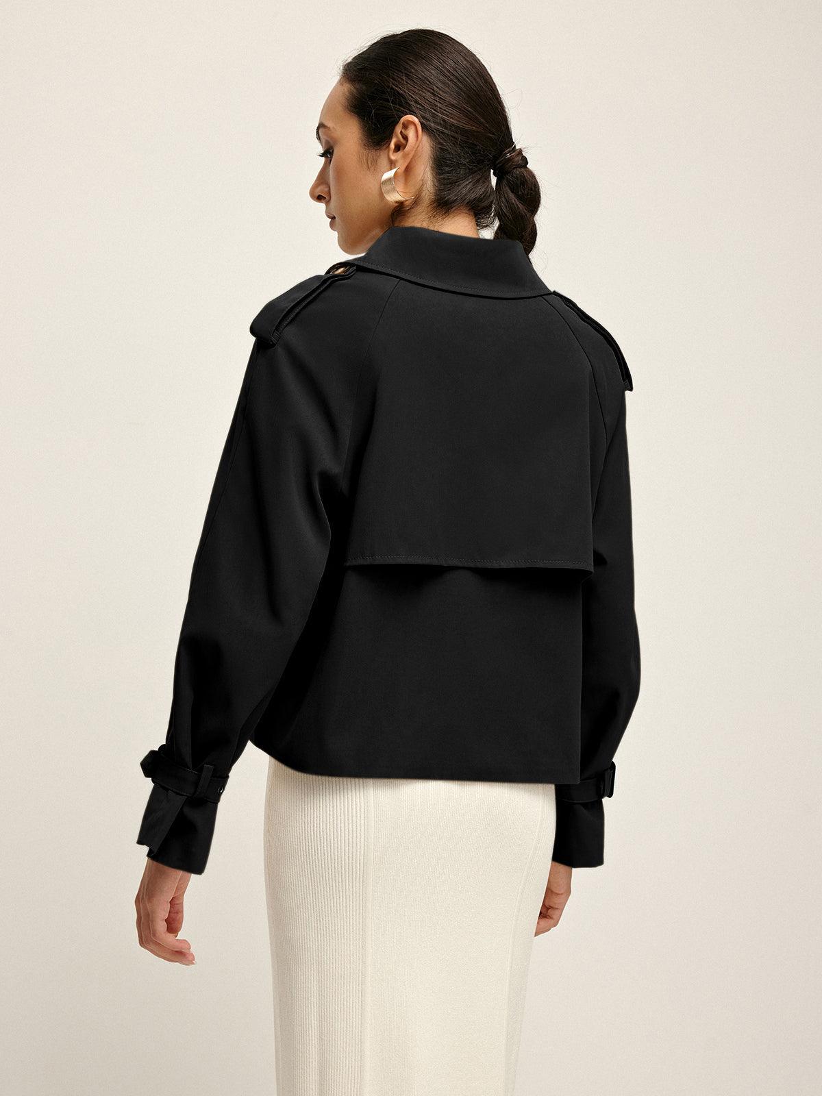 Manteau Trench à Col Revers