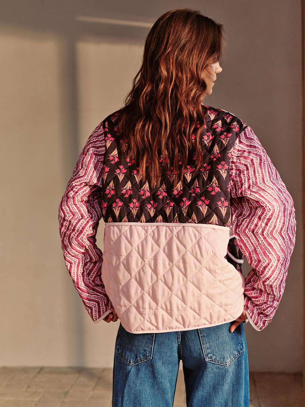 Manteau d'Hiver Imprimé Floral Bohème