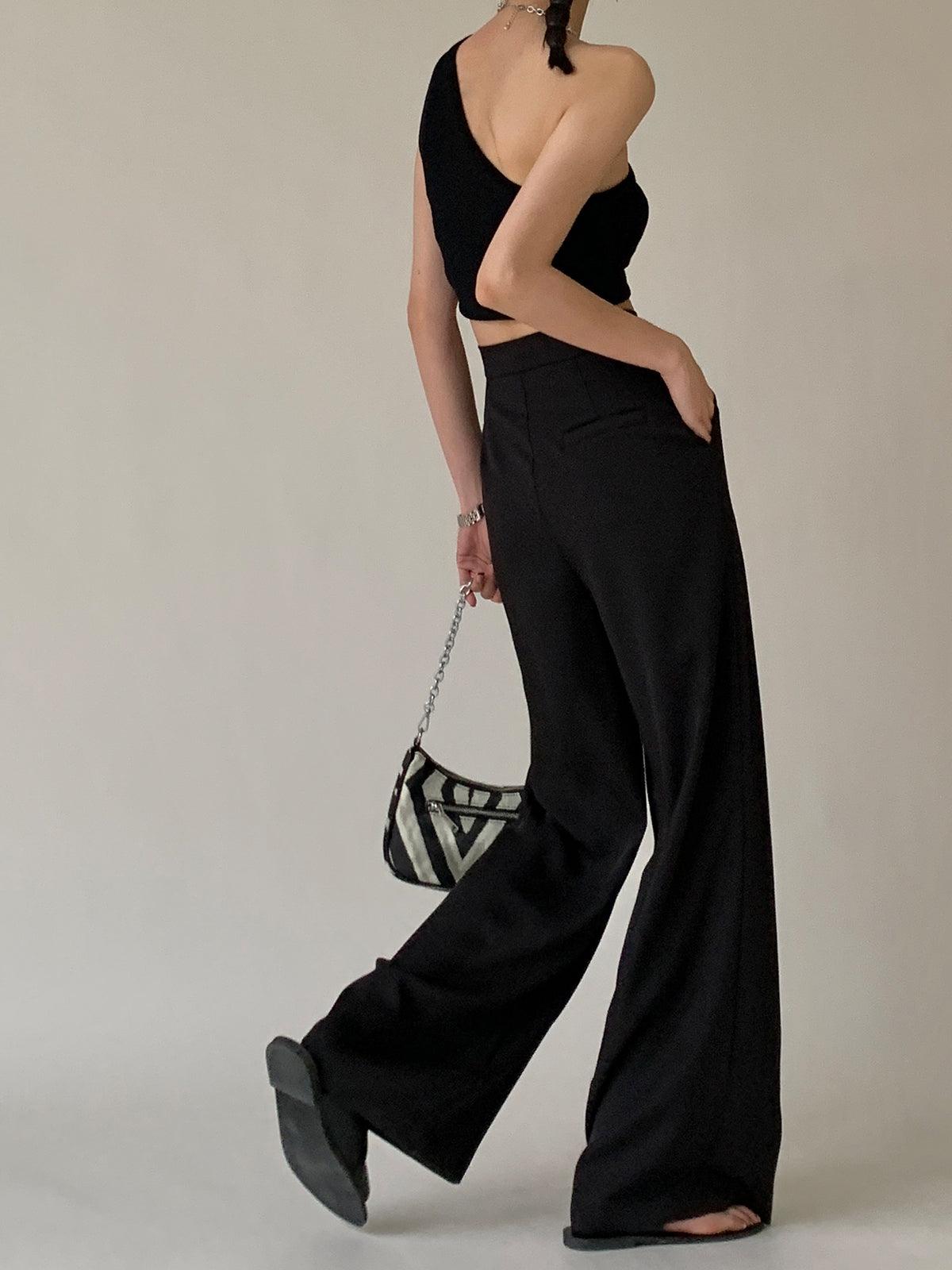 Large Fluid Trousers with Belted Waist