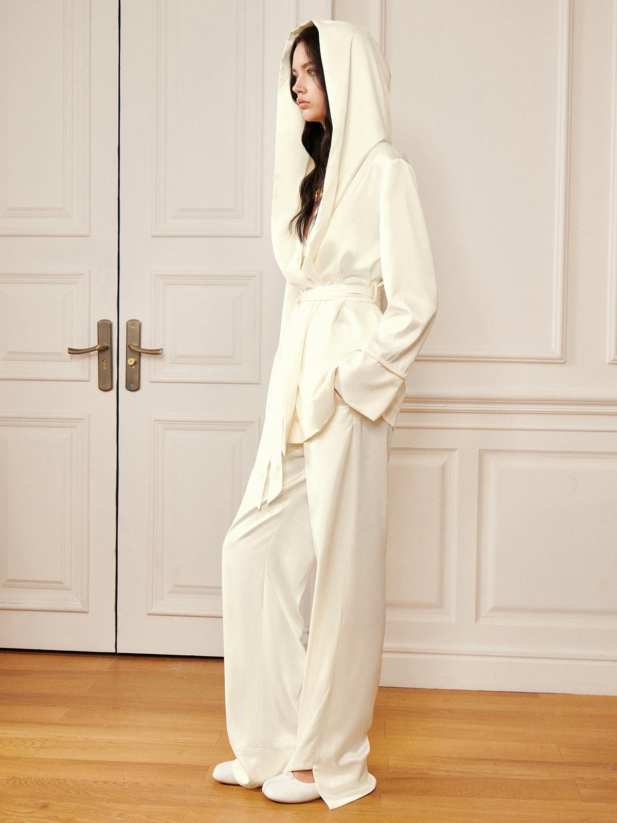 Uni Satiné Palazzo Pants with Slits