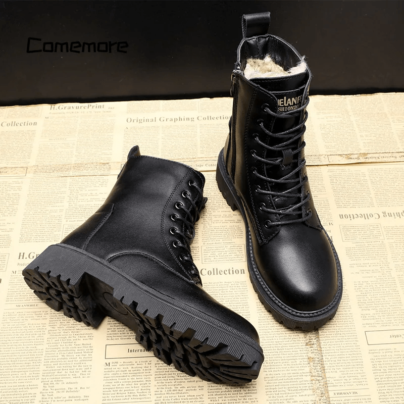 Julia™ | Élégantes Bottes en Cuir Noir